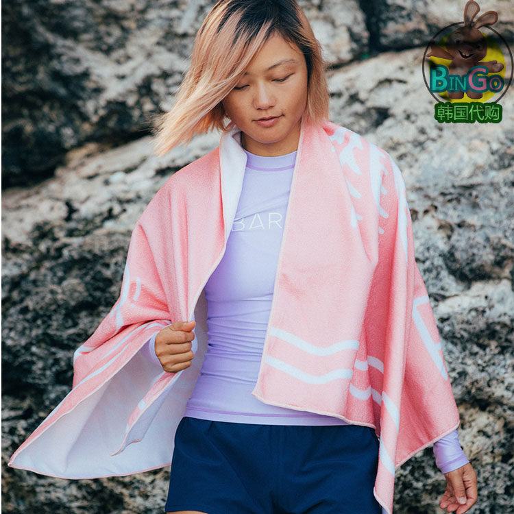 20 new Korean version of the letter striped swimming sports fitness increase bath towel water-absorbing towel children and men