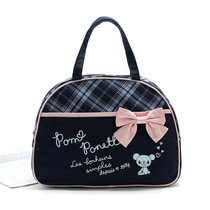 Exported to Japan Single Cute Bow Oxford Cloth Handbag Portable Storage Lunch Bag Shopping Bag Leisure Bag