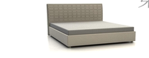 Qumei home Modern simple leather bed