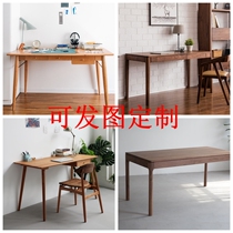 White Oak walnut cherry wood solid wood dining table desk TV cabinet coffee table furniture design bucket cabinet bed can be customized