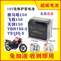 Suitable for Yamaha Feizhi 150 Tianjian YS150-5 motorcycle battery maintenance-free battery dry battery