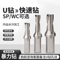 U-drill violent drill 2D 3D 4D 5D double diameter CNC lathe with small diameter flat-bottomed rapid drill bar