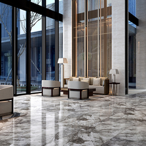 Guangdong Foshan floor tiles 750X1500 living room with grain large board Dark gray whole body marble tile floor tiles