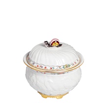 Domestic spot Meissen Mason made in Germany white embossed painted white swan porcelain sugar cylinder A variety of models