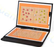 Volleyball tactical board 2 5 fold double-sided coach board Leather teaching board Color folding magnetic sand table with pen