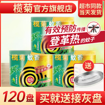 Olive chrysanthemum mosquito incense household mosquito repellent baby wormwood fragrant childrens wholesale incense mosquito incense tray 3 boxes send bracket
