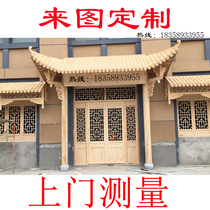 Dongyang Chinese Antique Solid Wooden Guest House Ancient Decoration Retro eaves Carved plaque Customized