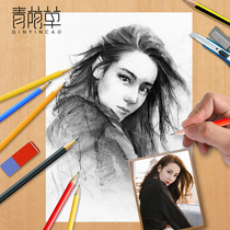 Sketch portrait custom painting portrait painting pure hand-painted Avatar real-life photo change hand painting Figure color lead painting generation painting