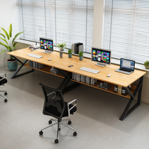 Office computer desk and chair combination household staff single simple modern desk double work desk office desk