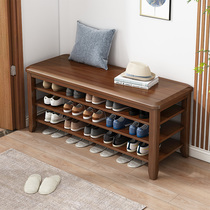 Solid Wood Changing Shoes Stool Home Doorway Strip Bench Shoe Cabinet Shoe Rack Sitting Stool Integrated Into The Door Stool Can Be Sat On The Shoe Stool