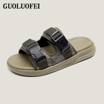Slippers Male Summer 2022 new mens beach sandals Dual-use Trendy Lovers Outdoor Non-slip Cool Tug