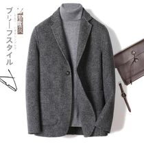  Rich bird double-sided cashmere coat mens autumn and winter thickened short woolen suit alpaca wool mens woolen jacket