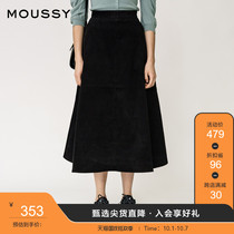 MOUSSY Spring and Autumn New Japanese corduroy fishtail casual long skirt 010DA530-7300