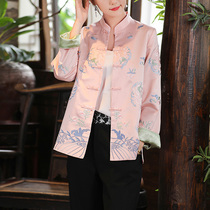 Improved version of cheongsam 2021 Spring and Autumn New Chinese style retro Chinese style short coat embroidered Tang coat women