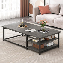 Simple application of tea table iron art minimalist modern living room small family type home tea table tea table Nordic Italian style