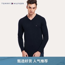 TOMMY HILFIGER MENs AUTUMN AND winter SIMPLE FASHION WOOL SOLID COLOR SWEATER SWEATER MW0MW11677
