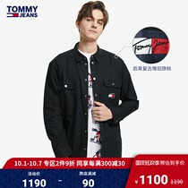 Tommy official 21 new early autumn men and women same cotton do old flag shoulder loose shirt coat 11059