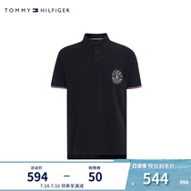 Tommy mens casual fashion pure cotton round LOGO embroidery short sleeve refreshing breathable Polo shirt 18743