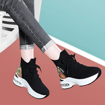 Womens shoes 2021 trendy shoes autumn and winter New soft bottom high-top Joker sports leisure socks shoes