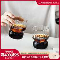 Modern housewife in wind coffee cup household high-value glass glass summer woman new milk juice cup