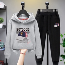 Boy Clothing Boy Lian Hat Suit Clothing Spring Autumn Dress 2021 New Children Ocean Boy Handsome Boy Handsome Tide