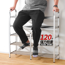  Shoe rack stainless steel multi-layer simple household indoor good-looking dormitory door storage shoe cabinet new 2020 explosion