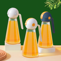 Oil pot without hanging oil automatic opening and closing large-capacity household kitchen Hulk oil jar soy sauce vinegar seasoning glass oil bottle