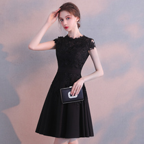 Small sub-late gown lady Feast temperament High level Black annual meeting Lions dress normally can wear short summer light extravaganza