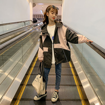 Big girl coat autumn 2021 new fashionable girl spring and autumn coat foreign style thin childrens coat tide