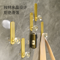 Free Punch Hook Powerful Viscose Bathroom Light Lavish Towel Clothes Hanging Clothes Hook Door Rear Toilet Entrance Door Xuan Guan Rack