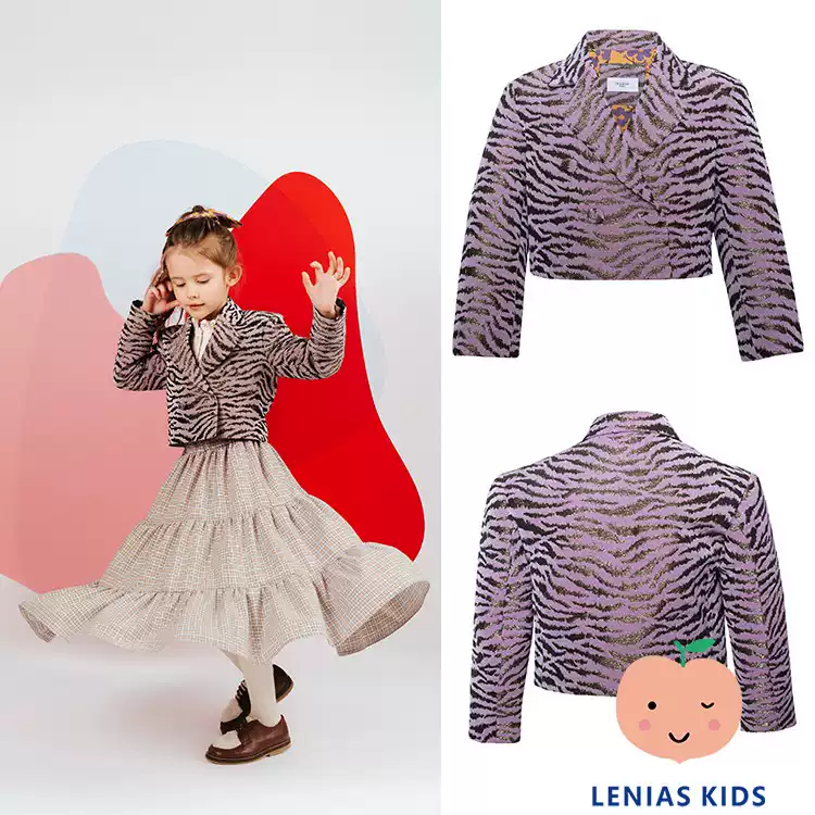 lenias LN家paade mode21AW秋冬 豹纹时髦短款西装外套