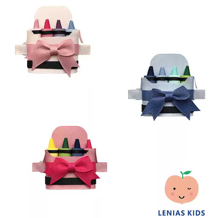 lenias LN家 milledeux21 女童可爱立体蜡笔头发夹头饰