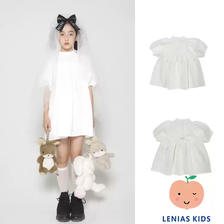 Lenias LN家 日本 unionini 25SS春夏 白色 柔软蝴蝶结连衣裙