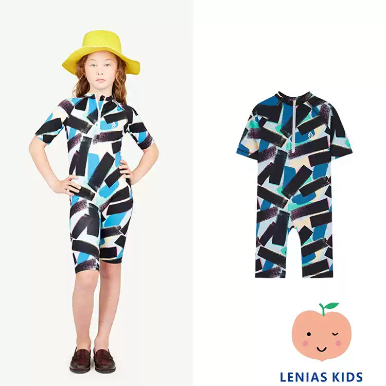 Lenias LN家 西班牙 TAO24SS春夏 几何短袖连体衣 泳衣