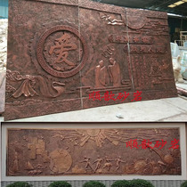 Custom outdoor FRP imitation copper relief sculpture Indoor and exterior wall decoration Campus culture theme character sculpture