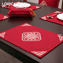  Luo Yijia Wedding placemat cloth mat Western table plate mat Fabric coffee table mat Bowl mat Coaster Vase mat Non-slip mat