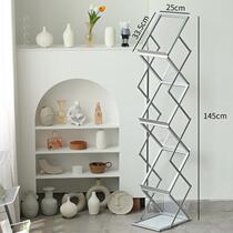 Nordic Net Red Bookshelves Living-room Simple Containing Home Floor Shelve Creativity Ins Wind Photo Magazine Racks