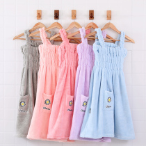 Household wrap can wear bath skirt bath towel womens household quick-drying absorbent towel non-cotton sweat evaporate clothing chest bathrobe