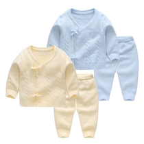 Baby Spring Clothing Newborn Sweater Suit First Birth Baby Stitch Sweater Sweatshirt Sweatshirt Spring Autumn Yarn Clothes Clothing women