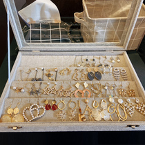 Earrings earrings storage box Net red household large-capacity ins wind ear jewelry box jewelry display rack artifact