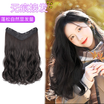 Wigs One-piece Women's Long Hair Long Curly Hair U-type Additional Issue of Hair Receiving Patch Invisible Traceless Fluffy Simulation
