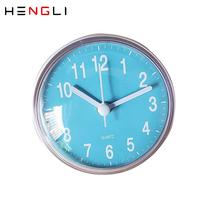 Bathroom hanging bell suction cup clock anti-fog waterproof muted kitchen toilet clock Refrigerator with bell Mini small desk clock