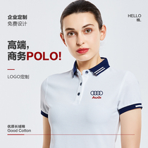 Summer work clothes T-shirt custom embroidery logo Mens and womens work clothes tooling lapel short sleeve cultural POLO shirt printing