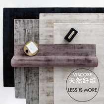 Wind-free living room gray Minimalist plain cotton carpet Japanese bedroom modern minimalist color champagne