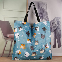 Large zipper folding shopping bag fashion handbag waterproof clothes travel bag waiting to be produced bag out mommy bag