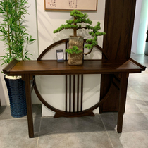 New Chinese style entrance table Modern minimalist club entrance table decoration cabinet Solid wood foyer cabinet case table entrance cabinet customization