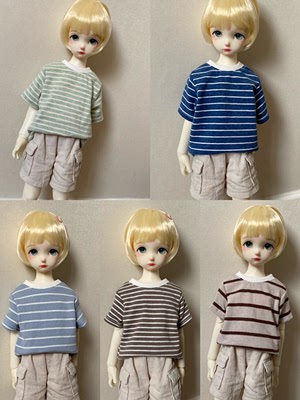 taobao agent [Melon seeds and balls] BJD baby clothing homemade four -five -point T -shirt short sleeve daily loose casual men and women multi -color