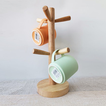 Solid wood Cup hanging cup holder hanging Cup drain cup holder solid wood tea cup shelf creative coffee cup hanging Cup storage