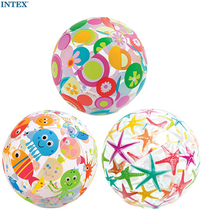 INTEX childrens popular beach water polo men and women childrens toy ball beach ball transparent inflatable ball Handball