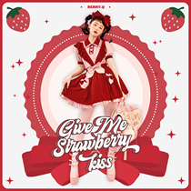 BerryQ strawberry pie shop staff clothing summer short sleeve version lolita set